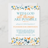 Met God zijn alle dingen mogelijk Vlinder Afstudee Kaart (Voorkant)