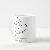 Met God zijn alle dingen mogelijke koffie-mok Koffiemok (Voorkant links)
