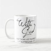 Met God zijn alle dingen mogelijke koffie-mok Koffiemok (Links)