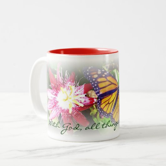 Met God zijn alles mogelijke Mok (Voorkant links)