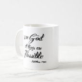 Met God zijn alles mogelijke Mok (Voorkant links)