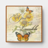 Met God Zonnebloemen en vlinder Fotoplaat (Voorkant)