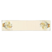 Met God Zonnebloemen en vlinder Korte Tafelloper (Horizontaal)