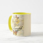 Met God Zonnebloemen en vlinder Mok (Voorkant links)