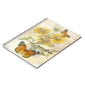 Met God Zonnebloemen en vlinder Notitieboek (Linkerzijde)