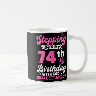 Met Gods Genade Mijn 74e Verjaardag Binnenstappen Koffiemok