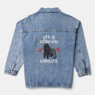 Met Gorillas Animal Denim Jacket