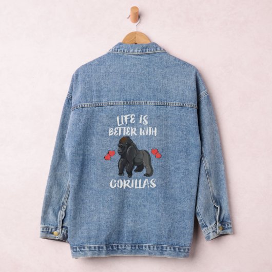 Met Gorillas Animal Denim Jacket (Hangar)