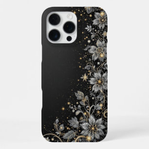 Met goud doordrenkte bloem iPhone 16 pro max hoesje