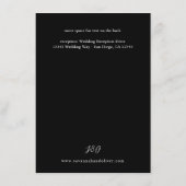 Met goud omlijnde bloemdetails - Zwart Informatiekaartje (Achterkant)