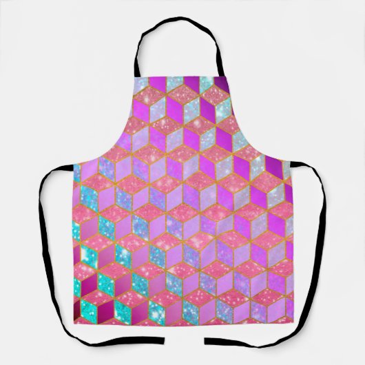 met goudkorrel met diamantachtige hexagon in paste schort (Voorkant)
