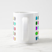 Met grappige aliens grote koffiekop (Achterkant)