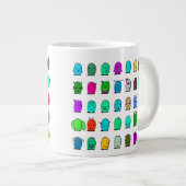 Met grappige aliens grote koffiekop (Voorkant rechts)