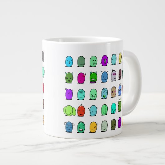 Met grappige aliens grote koffiekop (Voorkant rechts)