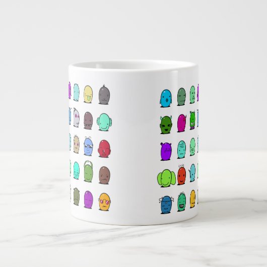 Met grappige aliens grote koffiekop (Voorkant)