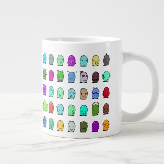 Met grappige aliens grote koffiekop (Rechts)