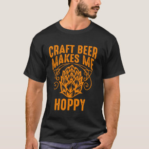 Met grappige kraftbier maak ik een hap koel bier v t-shirt