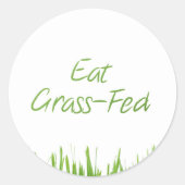 met gras gevoederd ronde sticker (Voorkant)