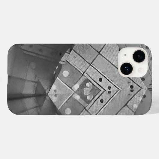 met grijze stippen Case-Mate iPhone case (Achterkant (horizontaal))