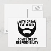 Met grote baard komt een grote verantwoordelijkhei briefkaart (Voorkant / Achterkant)