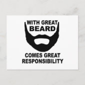 Met grote baard komt een grote verantwoordelijkhei briefkaart (Voorkant)