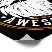 Met Grote Baard Komt Grote Awesomeheid Poster (Hoek)