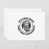 Met Grote Baard Komt Grote Verantwoordelijkheid Po Briefkaart (Voorkant / Achterkant)