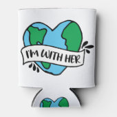 Met haar ecovriendelijke pictogram Happy Earth Cli Blikjeskoeler (Voorkant)