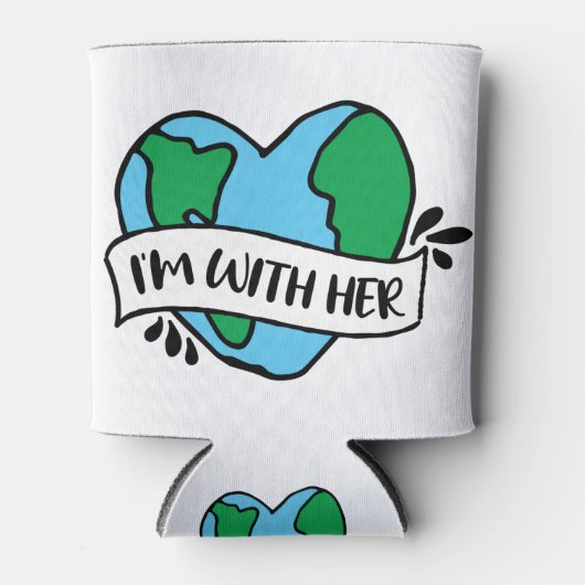 Met haar ecovriendelijke pictogram Happy Earth Cli Blikjeskoeler (Voorkant)