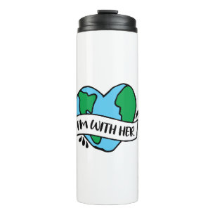 Met haar ecovriendelijke pictogram Happy Earth Cli Thermosbeker