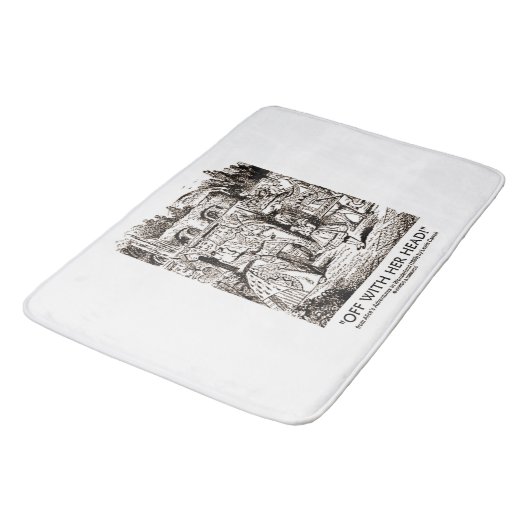 Met haar hoofd. Alice Queen Hearts Wonderland Badmat (Gekanteld)