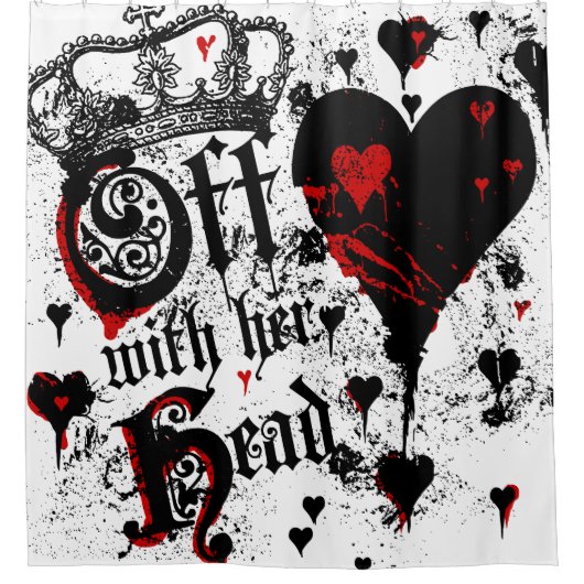 Met haar hoofd. douchegordijn (Voorkant)