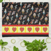 Met haar hoofd. theedoek (Gevouwen)