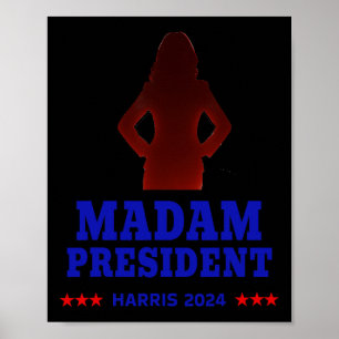 Met haar Madam President stem Kamala Harris 2024 R Poster