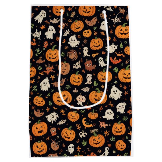 met Halloween patterend Medium Cadeauzakje (Achterkant)