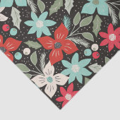 Met handbeschilderd Kerstmis Poinsettia Red White Tissuepapier (Detail)