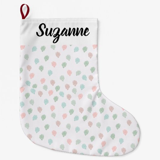 Met handbeschilderd kerstpine Cones Multicolor Grote Kerstsok (Voorkant)