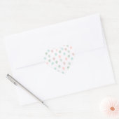 Met handbeschilderd kerstpine Cones Multicolor Hart Sticker (Envelop)