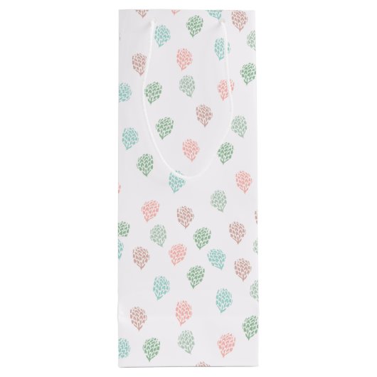 Met handbeschilderd kerstpine Cones Multicolor Wijn Cadeautas (Achterkant)