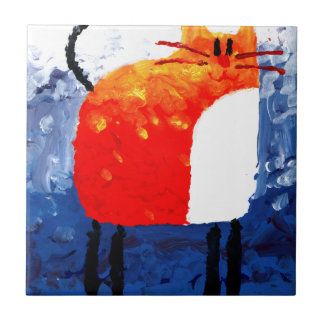 Met handgemaakte tekenkunst met leuke tekenkunst tegeltje