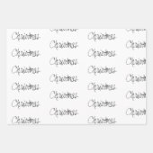 Met handgeschreven Kerstmis in zwarte papierlade m Inpakpapier Vel (Voorkant 2)