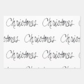 Met handgeschreven Kerstmis in zwarte papierlade m Inpakpapier Vel (Voorkant)