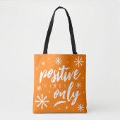 Met handgeschreven, maar positieve afbeeldingen tote bag (Voorkant)