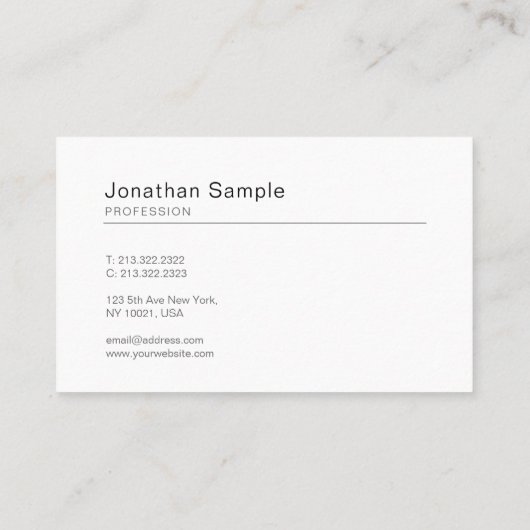 Met handgeschreven script voor chic Design Minimal Visitekaartje (Achterkant)