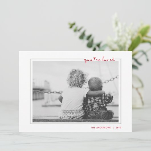 Met handgeschreven tekst je bent een geliefde Vale Kaart (Staand voorkant)