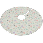 Met handgetekende Snowflakes kerstbomen Multicolor Kerstboom Rok (Gekanteld)