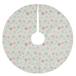 Met handgetekende Snowflakes kerstbomen Multicolor Kerstboom Rok