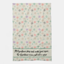 Met handgetekende Snowflakes kerstbomen Multicolor