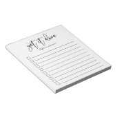 Met handmatige letters Ontvang het Gedetailleerd G Notitieblok (Schuin)