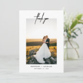 Met handschrift Eenvoudige foto Hartelijk dank Bedankkaart (Staand voorkant)